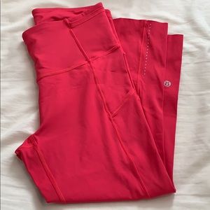 Lululemon fast and free crop 19” size 6! EUC